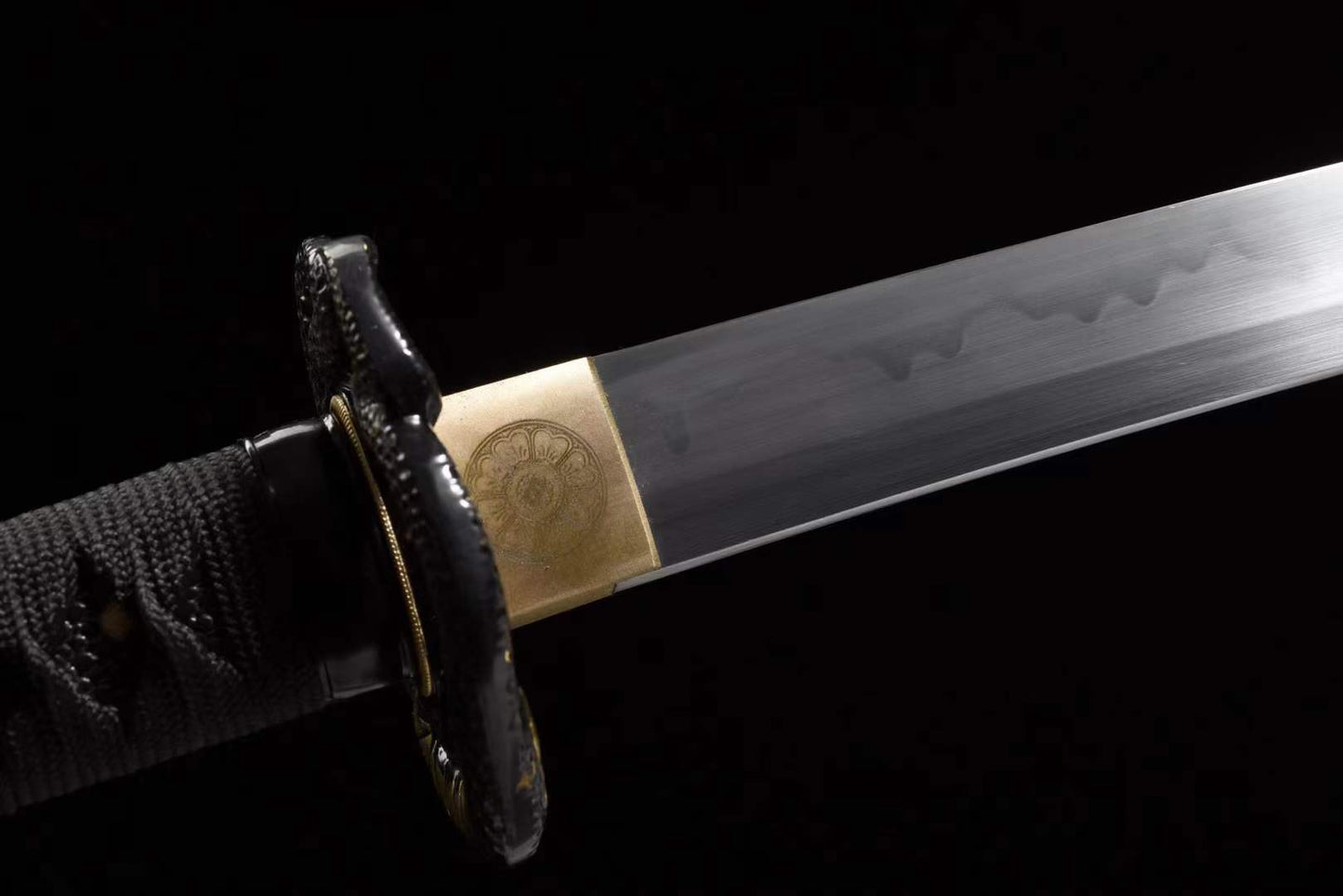 Handcrafted Japanese Samurai Sword T10 Black Python
