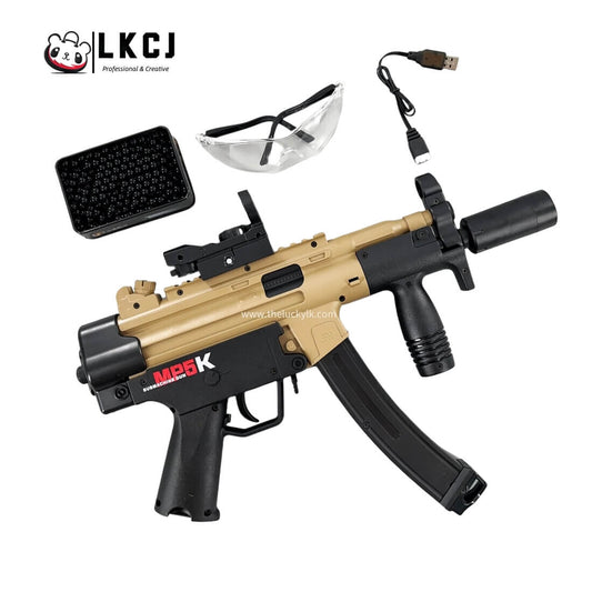 Exquisite Engraving MP5K Gel Blaster High Rate of Fire Smooth Shooting With 7 Colors of Lighted Silencer