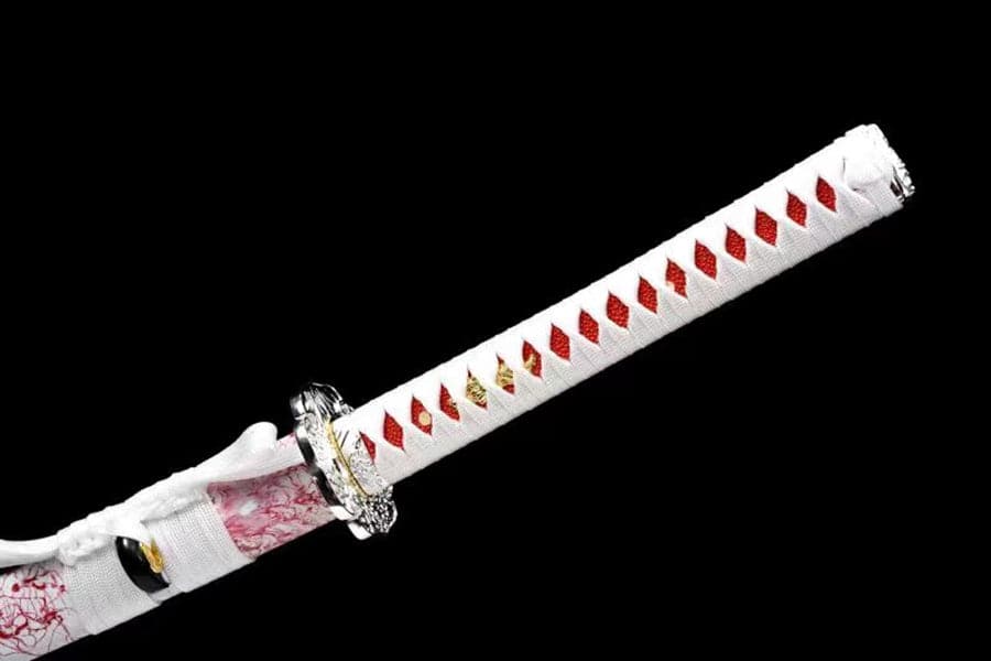 Hand Forged Japanese Samurai Katana Yingluo Damascus Steel Full Tang