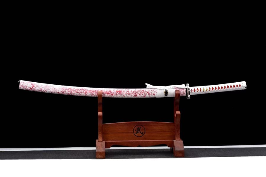 Hand Forged Japanese Samurai Katana Yingluo Damascus Steel Full Tang
