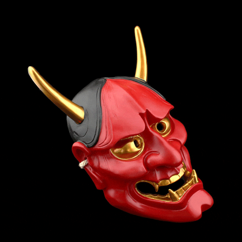 Hand-Made Japanese Hannya Resin Oni Mask