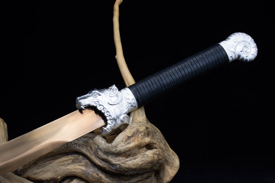 Handmade High Manganese Steel Kim Snow Chinese Knife With Golden Blade