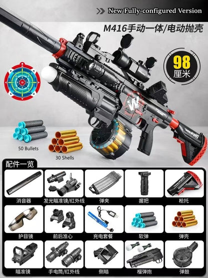 Electric M416 Rifle With Shell Ejecting Nerf Toy Gun