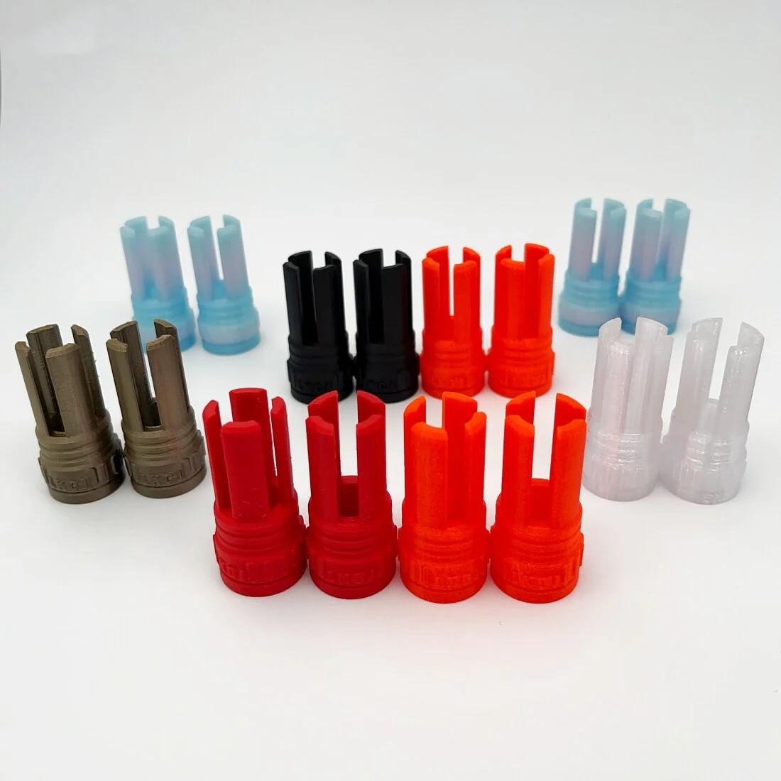 High Quality 3D Printed Orange Tips 6 PC Set 14MM CCW