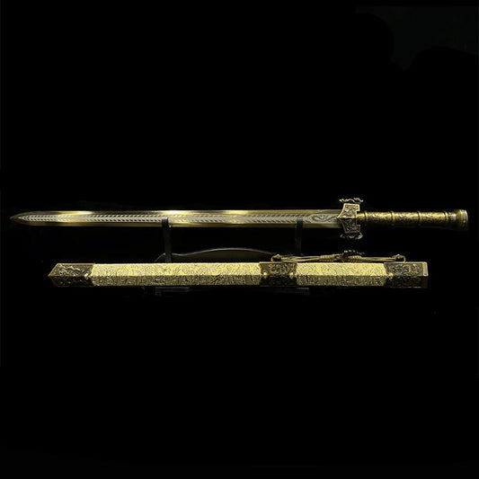 Handmade Manganese Steel Chinese Golden Saint Han Sword