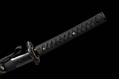 Handcrafted Japanese Samurai Sword T10 Black Python