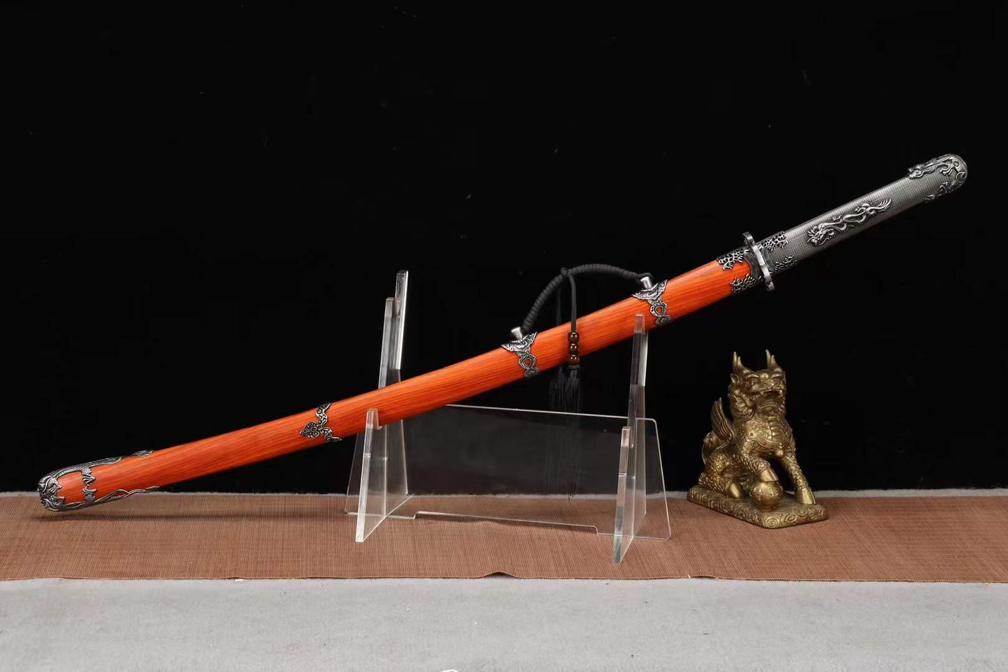 Handmade Japanese Tachi Odachi Water Dragon T10 Steel Burn Blade