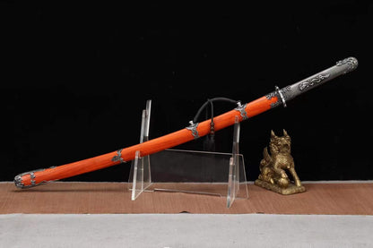 Handmade Japanese Tachi Odachi Water Dragon T10 Steel Burn Blade