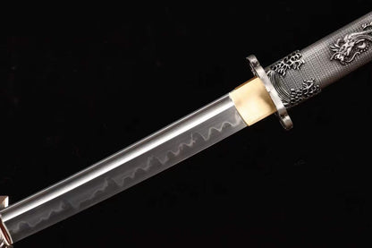 Handmade Japanese Tachi Odachi Water Dragon T10 Steel Burn Blade