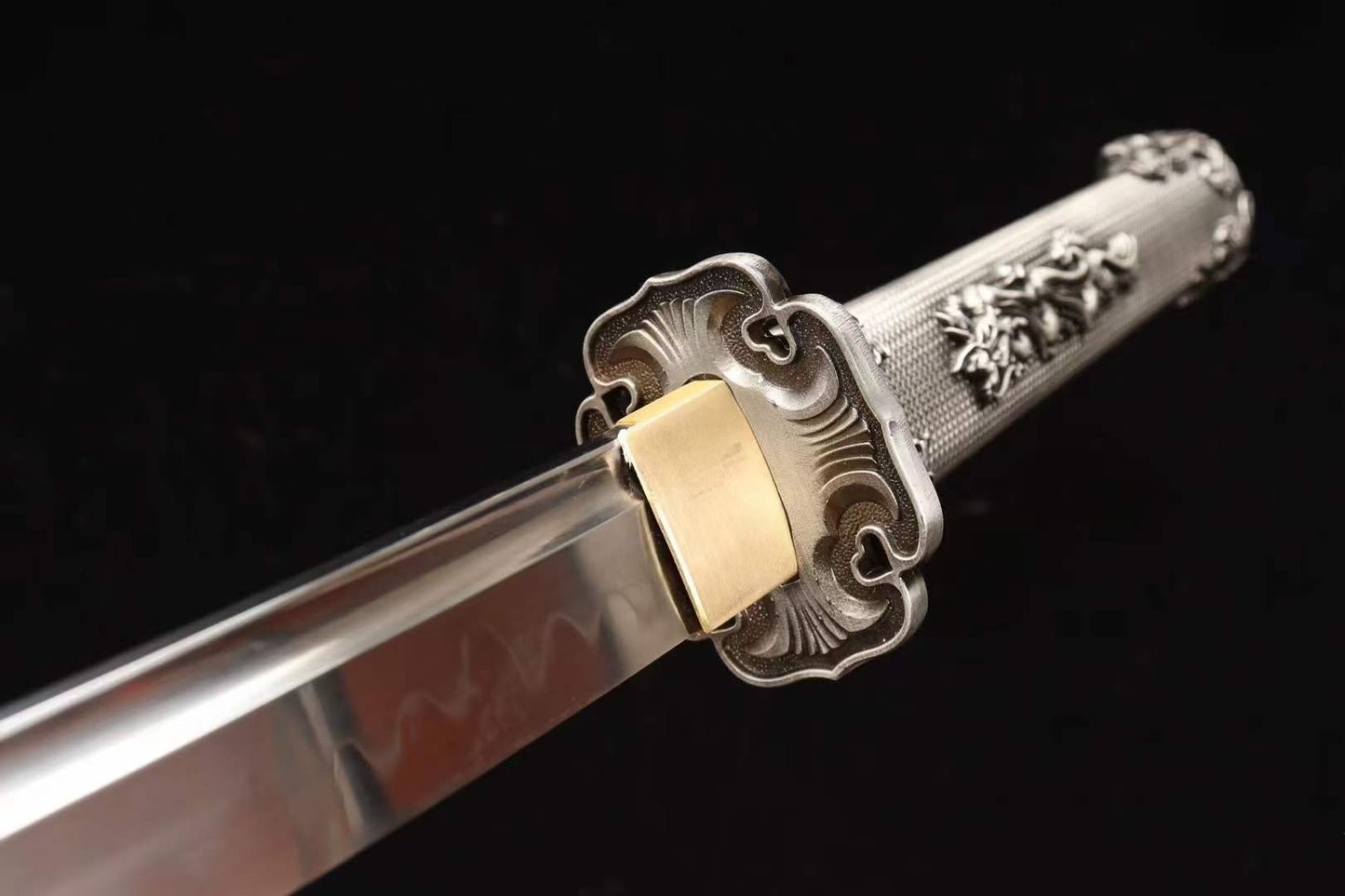 Handmade Japanese Tachi Odachi Water Dragon T10 Steel Burn Blade