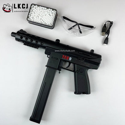 Gold/Sliver TEC9 Gel Blaster With 7 Colors of Lighted Silencer