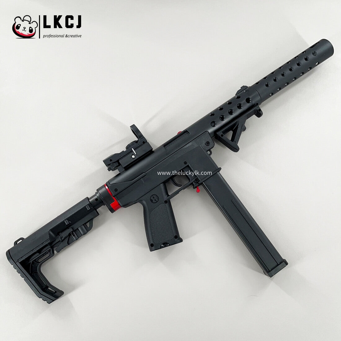 Gold/Sliver TEC9 Gel Blaster With 7 Colors of Lighted Silencer