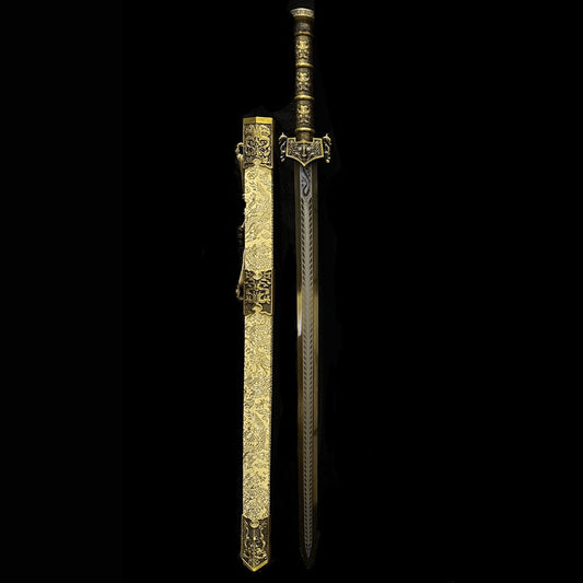 Handmade Manganese Steel Chinese Golden Saint Han Sword