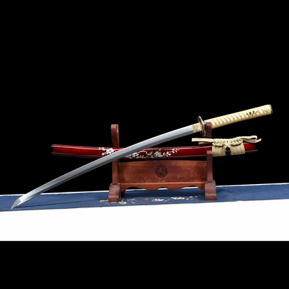 Handcrafted Japanese Samurai Sword Spring Steel Magpie Dance