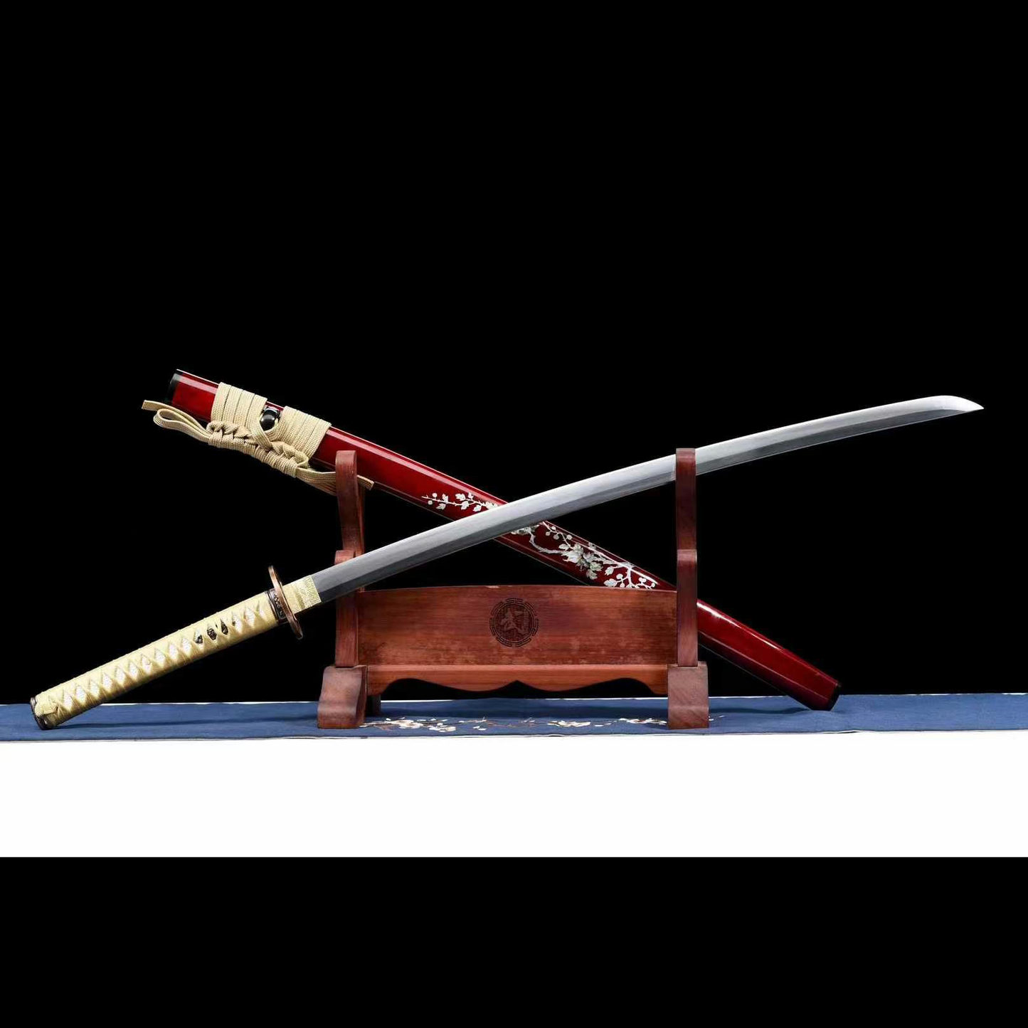 Handcrafted Japanese Samurai Sword Spring Steel Magpie Dance