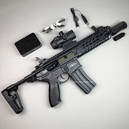 Exquisite Engraving MCX Gel Blaster High Rate of Fire  Smooth Shooting With 7 Colors of Lighted Silencer