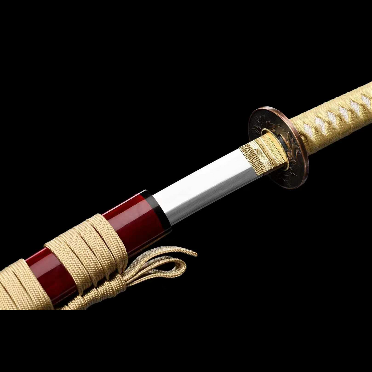 Handcrafted Japanese Samurai Sword Spring Steel Magpie Dance