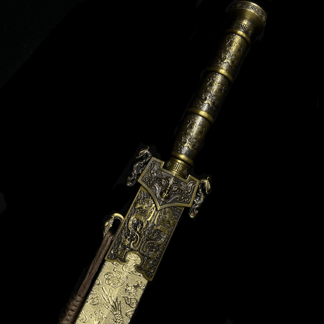 Handmade Manganese Steel Chinese Golden Saint Han Sword