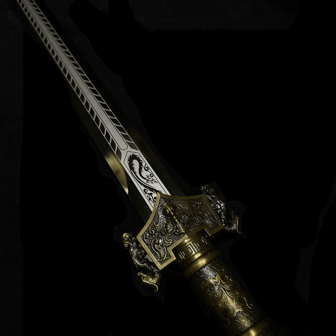 Handmade Manganese Steel Chinese Golden Saint Han Sword