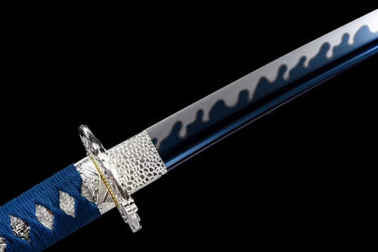 Handcrafted Japanese Samurai Sword Manganese Steel Blue Plum
