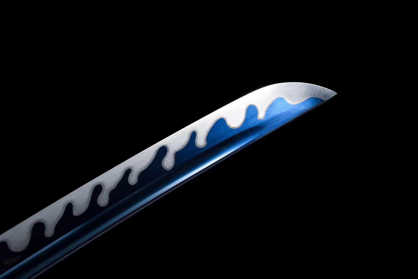 Handcrafted Japanese Samurai Sword Manganese Steel Blue Plum