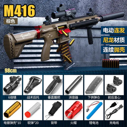 Electric M416 Rifle With Shell Ejecting Nerf Toy Gun