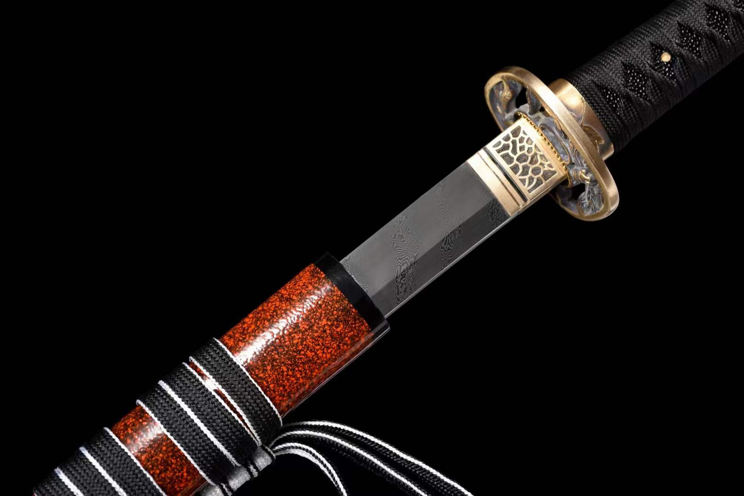 Handcrafted Japanese Samurai Sword Pattern Steel Gohun Soul