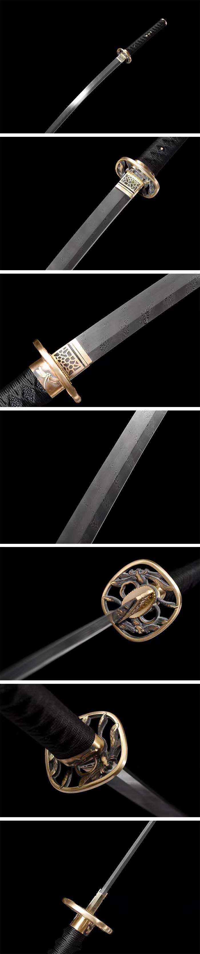 Handcrafted Japanese Samurai Sword Pattern Steel Gohun Soul