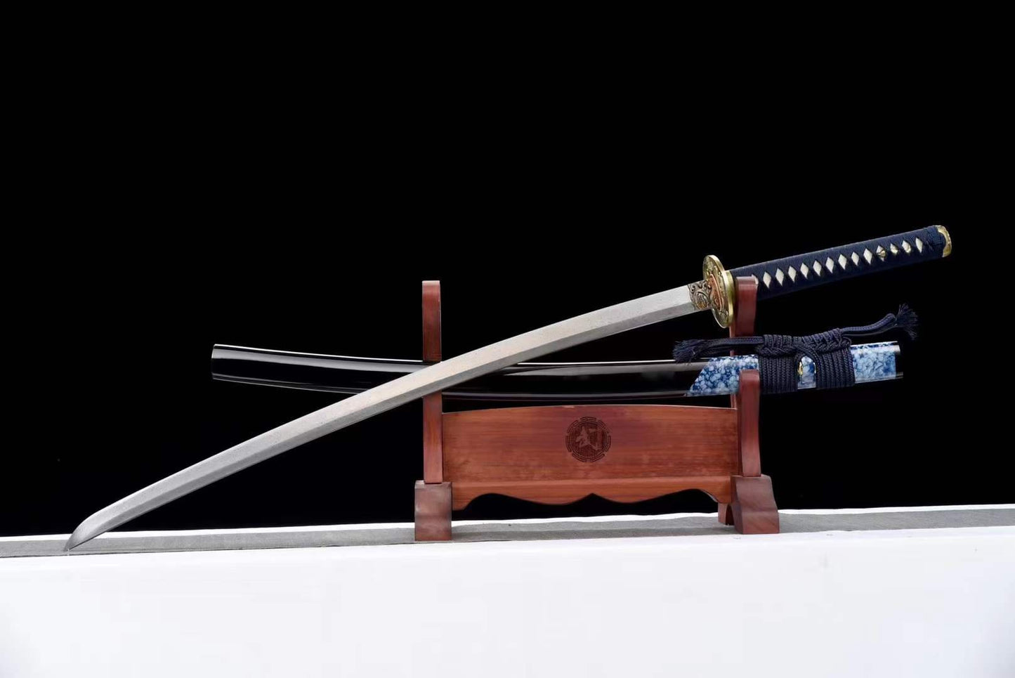 Damascus Steel Samurai Katana Auspicious Cloud Fighting Sword