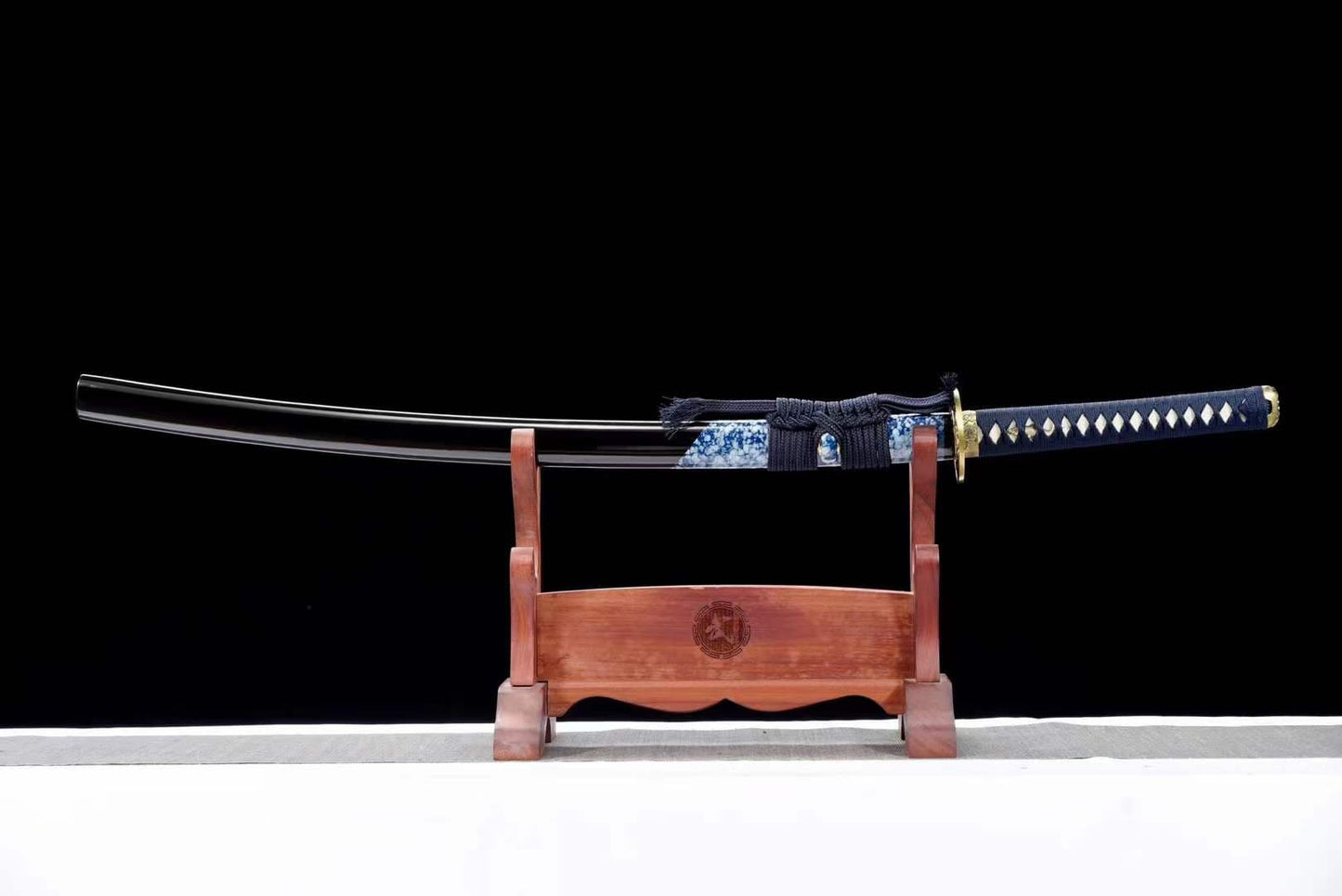 Damascus Steel Samurai Katana Auspicious Cloud Fighting Sword