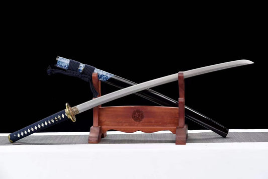Damascus Steel Samurai Katana Auspicious Cloud Fighting Sword