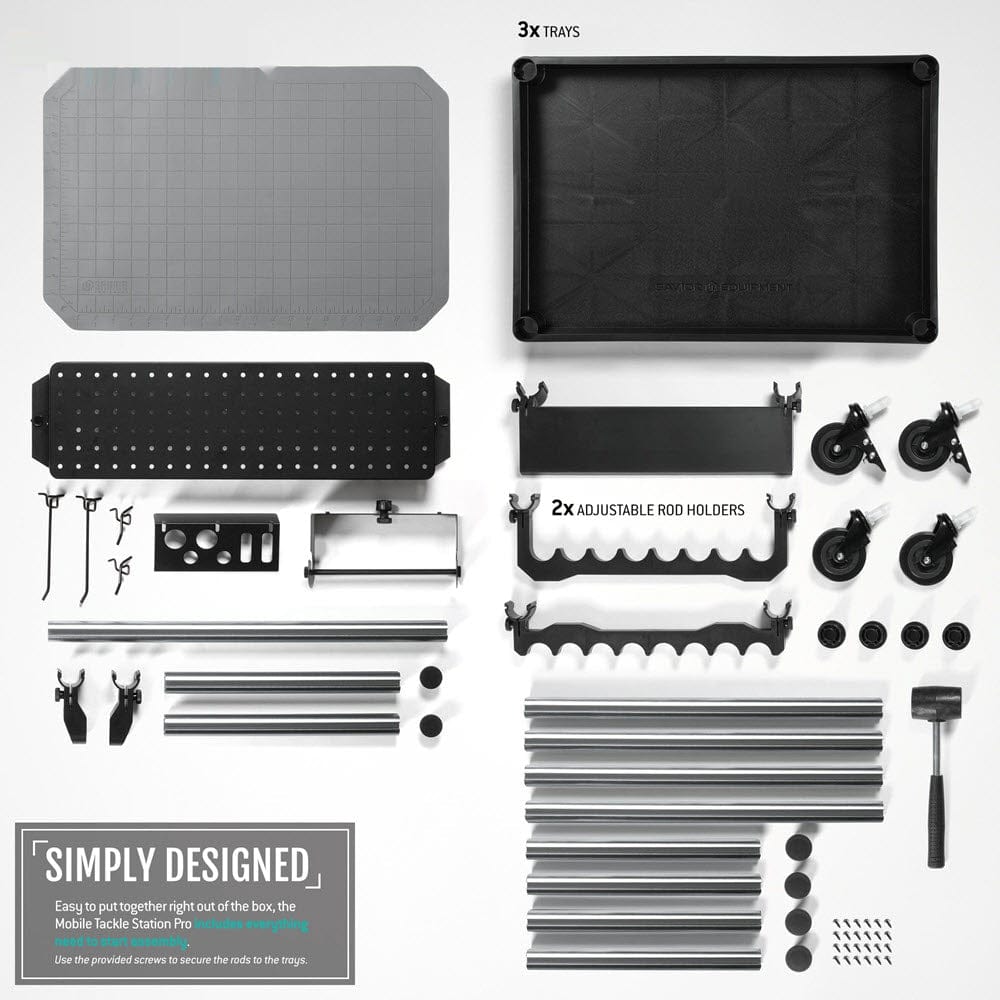 Mobile Tackle Station - Cart w/ 16 Slot Fishing Rod Holder