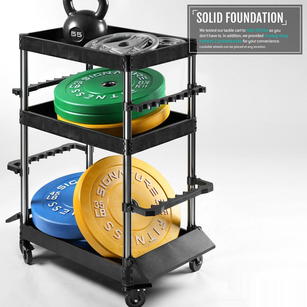 Mobile Tackle Station - Cart w/ 16 Slot Fishing Rod Holder