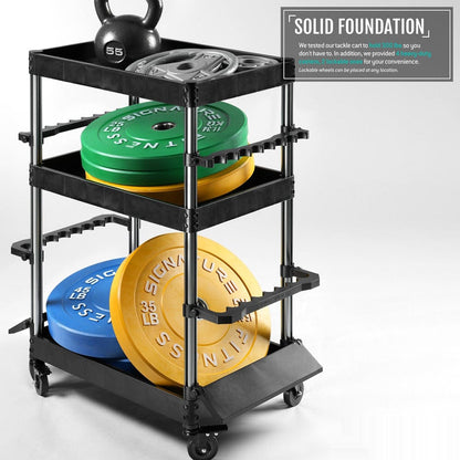 Mobile Tackle Station - Cart w/ 16 Slot Fishing Rod Holder