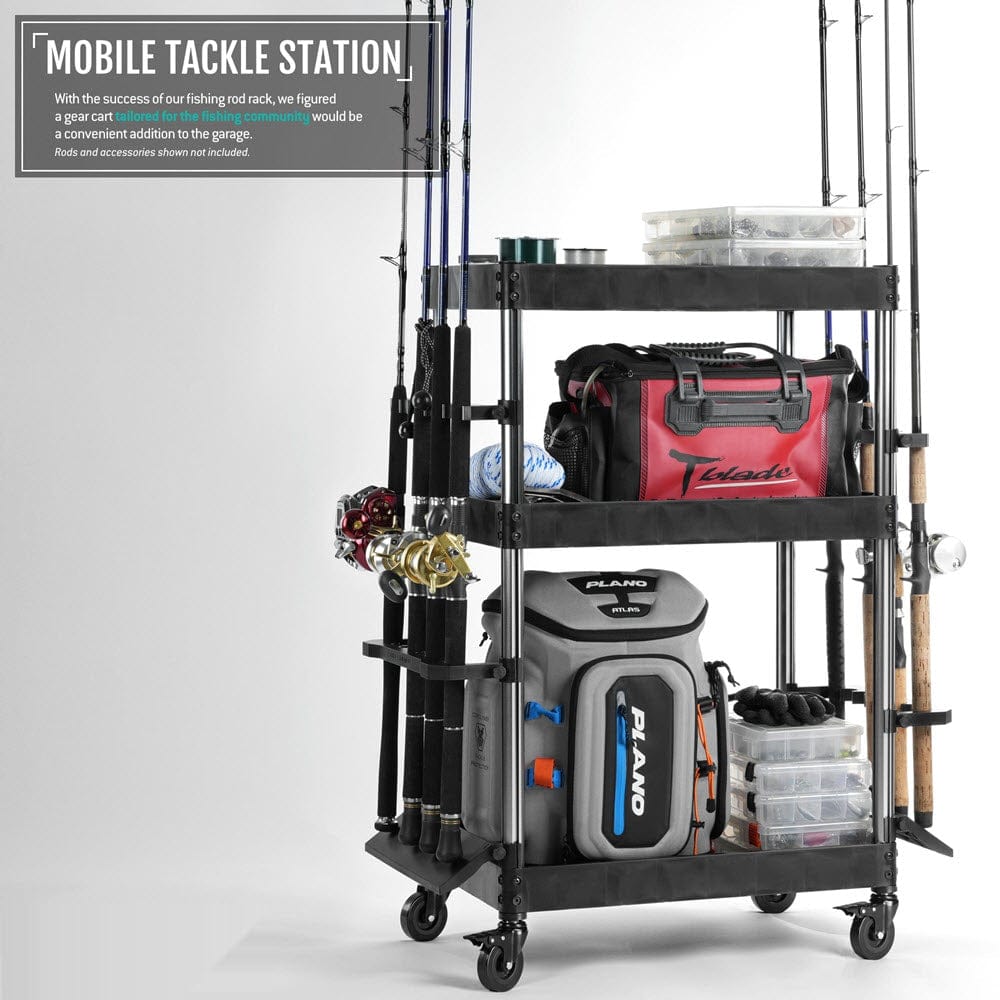 Mobile Tackle Station - Cart w/ 16 Slot Fishing Rod Holder