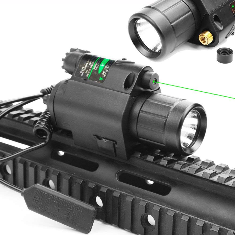 Rail Mounted Flashlight and Green Laser Combo