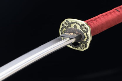 Hand Forged Anime Katana Manganese Steel Undead Cut（Thunderbolt）Charcoal quenching