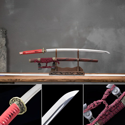 Hand Forged Anime Katana Manganese Steel Undead Cut（Thunderbolt）Charcoal quenching