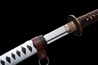 Hand Forged Anime Katana Manganese Steel Walking Dead Mirror polishing