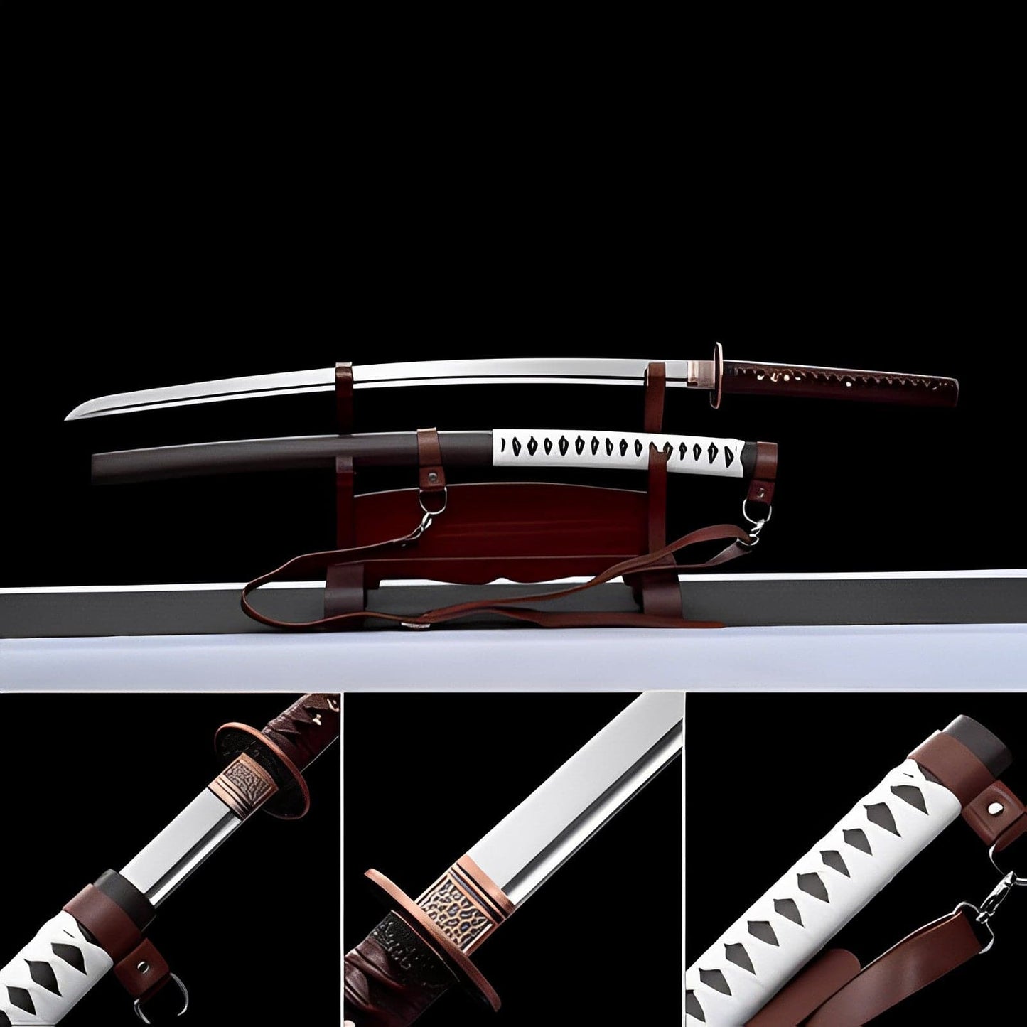 Hand Forged Anime Katana Manganese Steel Walking Dead Mirror polishing