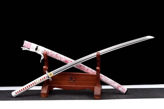 Hand Forged Japanese Samurai Katana Yingluo Damascus Steel Full Tang