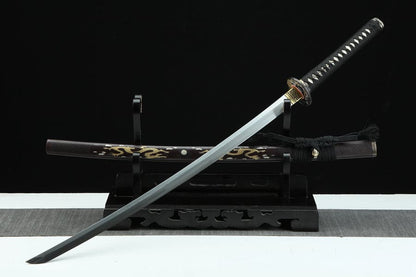 Hand Forged Japanese Samurai Katana Double Dragon Pattern Steel