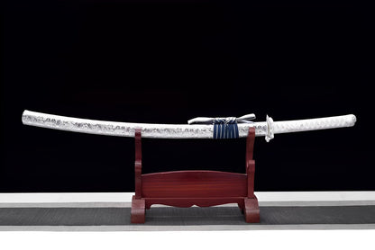 Handcrafted Japanese Samurai Sword Fuyu Katana Spring Steel Winter