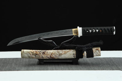 Hand Forged Japanese Tanto Darkness Short Sword 1095 Carbon steel
