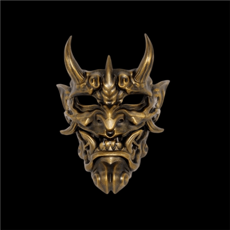 Hand-Made Japanese Hannya Little Noodle Ghost Resin Oni Mask