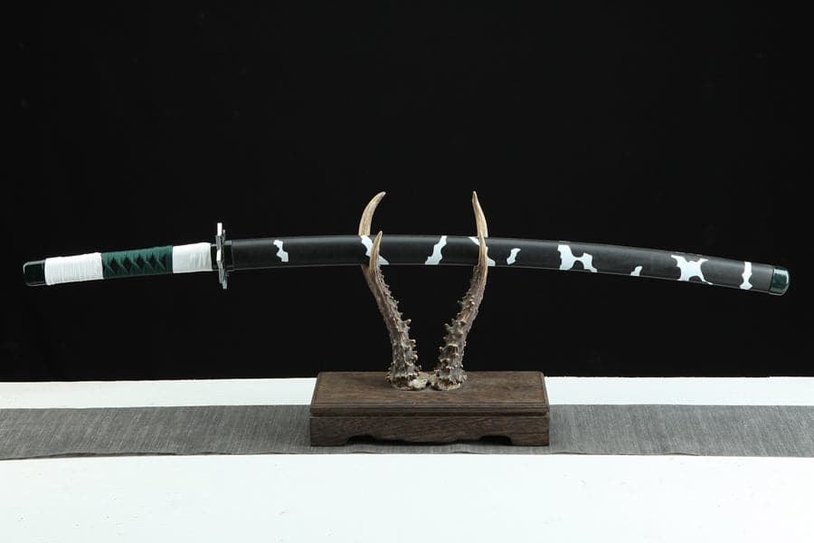 Handmade Anime Katana Demon Slayer Sanemi Shinazugawa Nichirin Sword 1045 High Carbon Steel Black