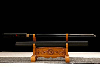 Handmade Anime NARUTO Sasuke Kusanagi-No-Tsurugi Sword Shirasaya Ninja Sword Spring Steel WhiteBlade