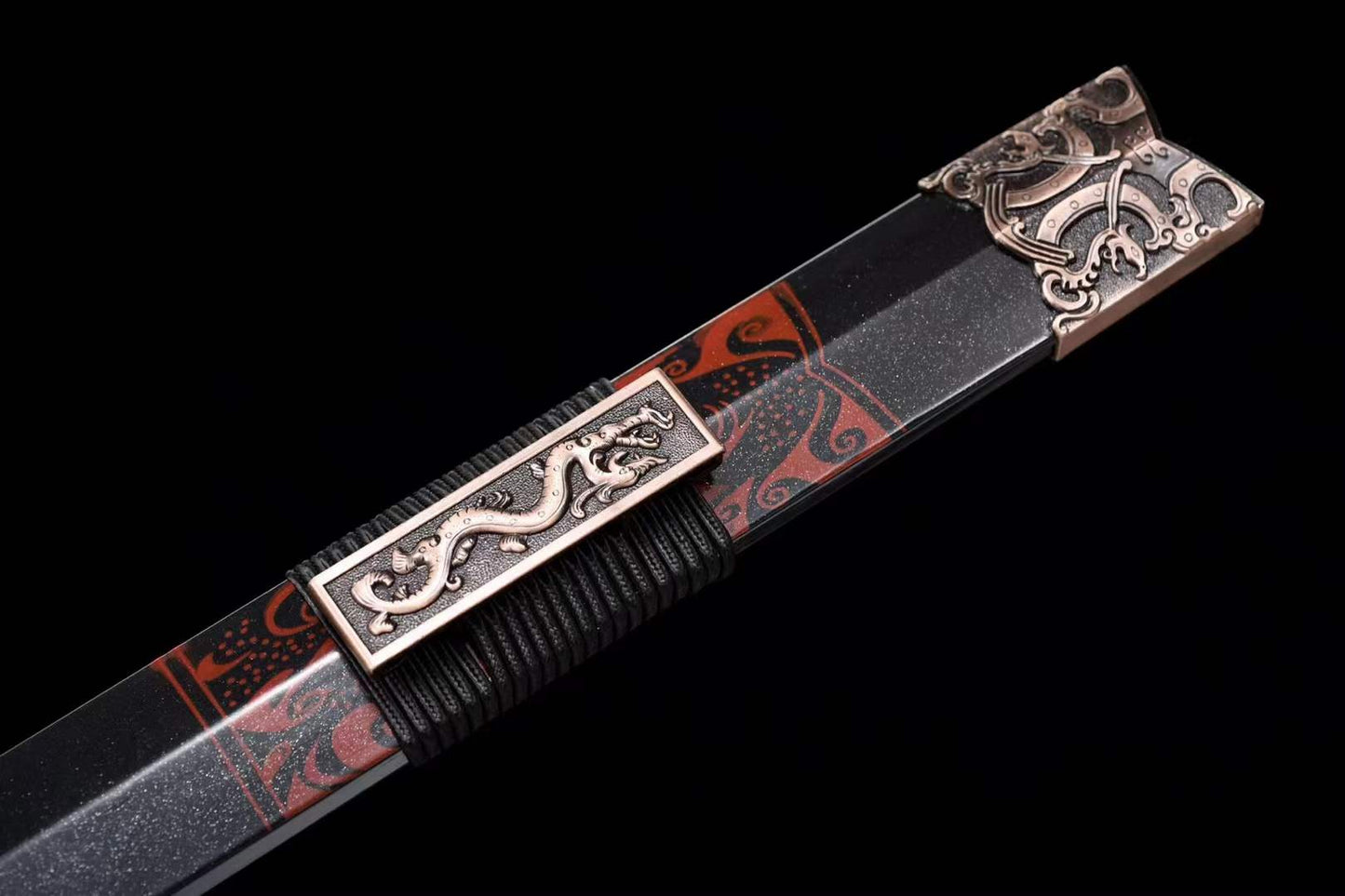 Handmade Damascus Steel Chinese Han Dynasty QingYun Sword Damascus Steel Blade baking blue