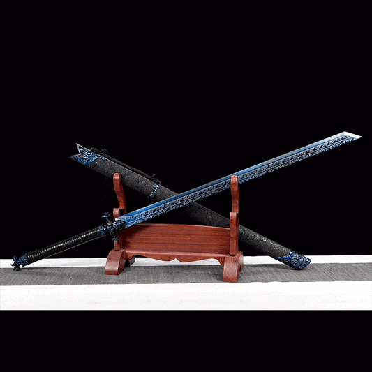 Handmade Devil King  Manganese Steel Chinese Sword With Blue