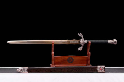Handmade Dragon Scale  Spring Steel Chinese Sword With Gold